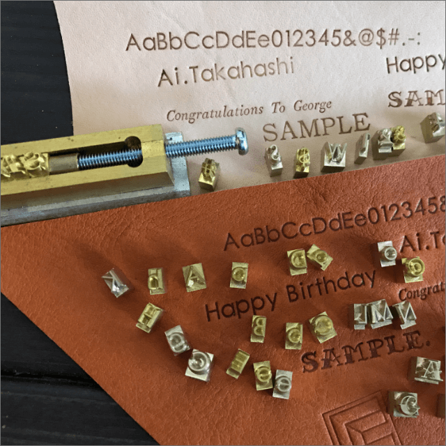 ハンドメイド名入れ アルファベット 真鍮活字 メタルスタンプ 刻印 箔押し ホットスタンプ